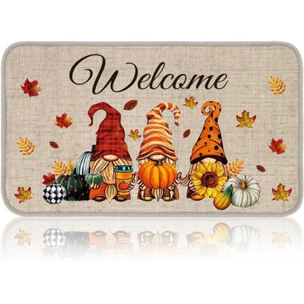 Winter Fall Door Mat Non Slip Farmhouse Welcome Mats‎ 27.6x15.7 Inches